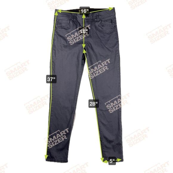 Democracy Twill Slate Gray Tummy Slimming Ankle Jeans Size 10 - Picture 6 of 13